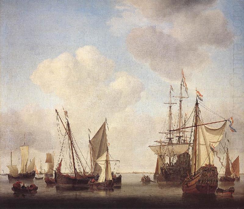 VELDE, Willem van de, the Younger Warships at Amsterdam rt china oil painting image